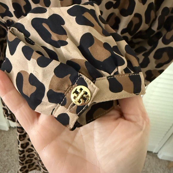 Tory Burch Leopard Print Long Sleeve Dress - Picture 7 of 14